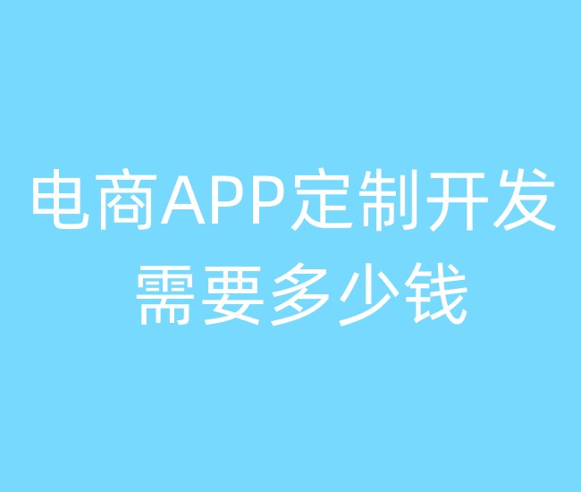 电商APP定制开发需要多少钱